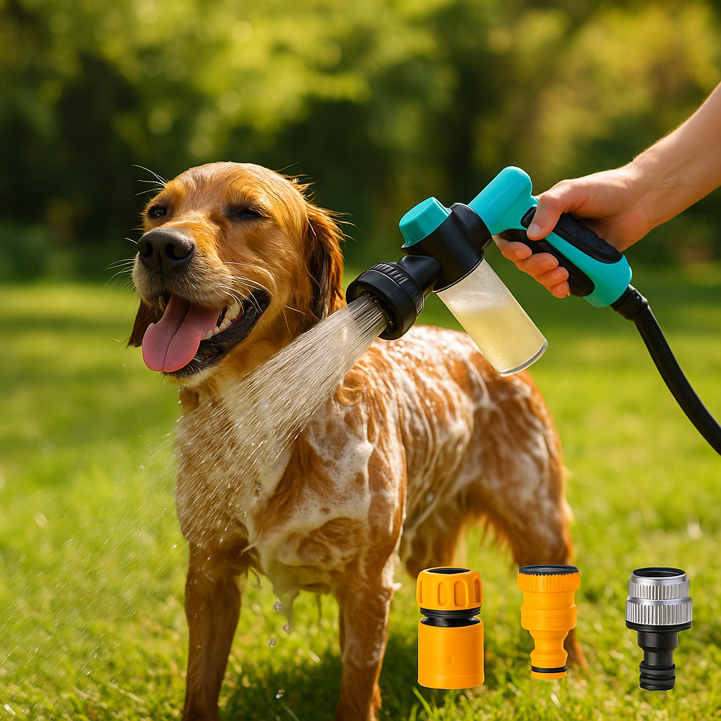 Hondendouche met Zeepdispenser