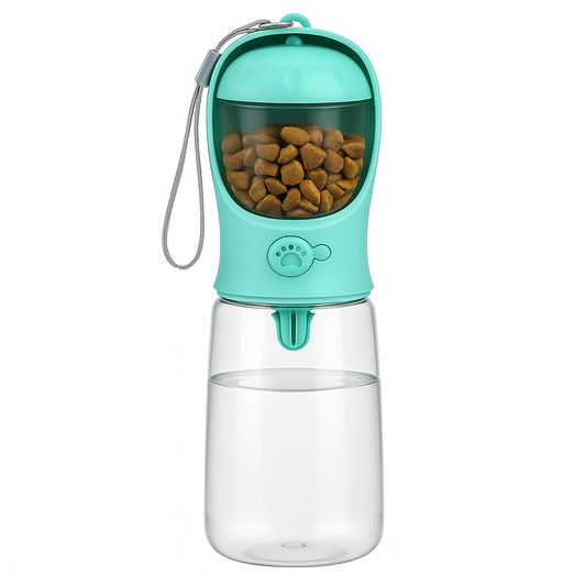 Draagbare Honden Drinkfles met Voerbak