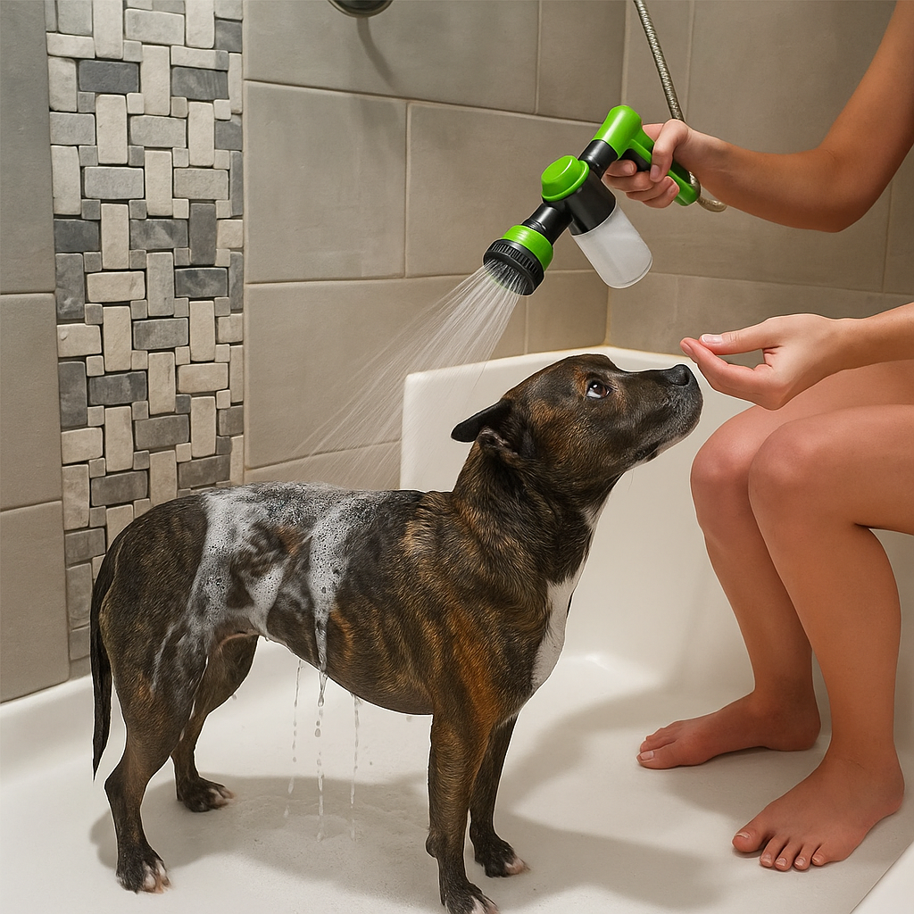 Hondendouche met Zeepdispenser