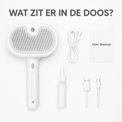 3-in-1 Huisdierenborstel met Stoomfunctie
