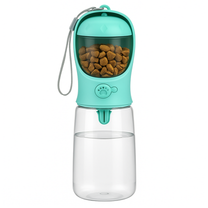 Draagbare Honden Drinkfles met Voerbak