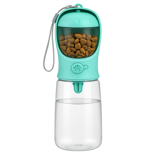 Draagbare Honden Drinkfles met Voerbak