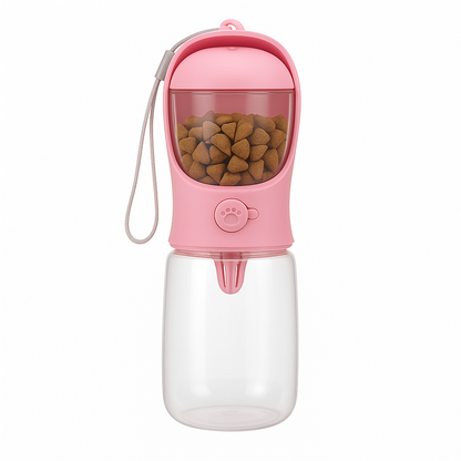 Draagbare Honden Drinkfles met Voerbak