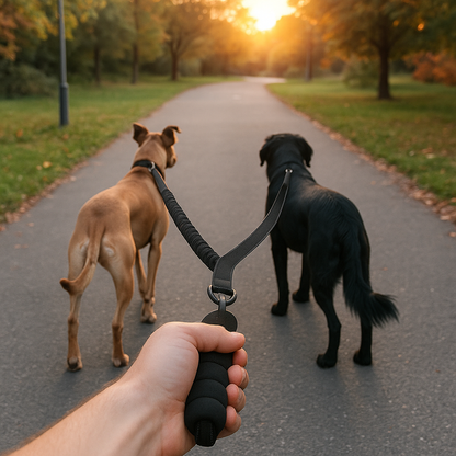 Dubbele Hondenriem – 360°  Anti- Twist