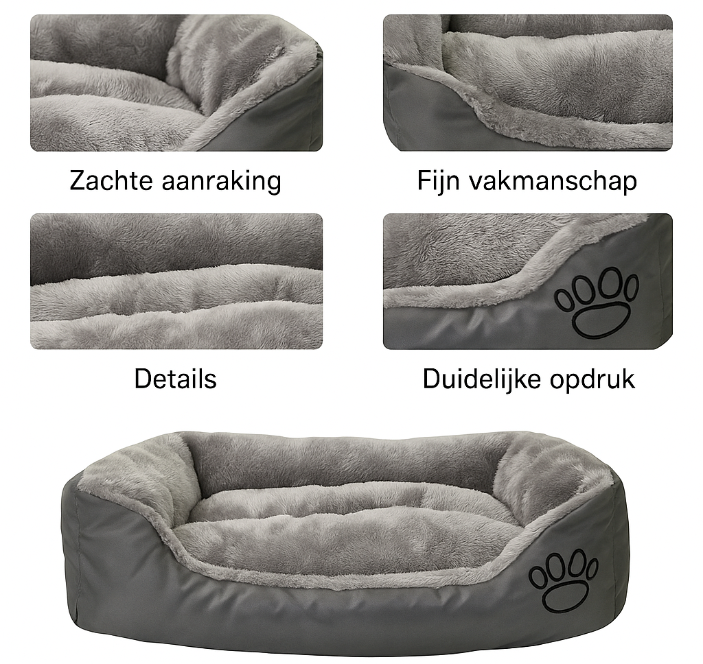 Honden Mand – Zacht & Wasbaar - Zwart & Grijs