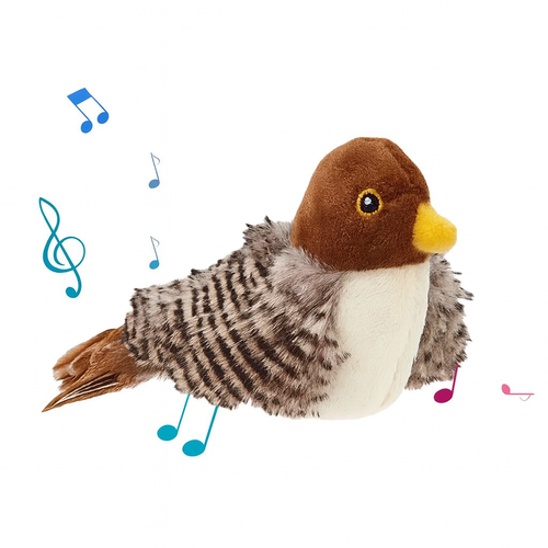 Pluche Vogel met Geluid & Veer – Realistisch Kwetterend