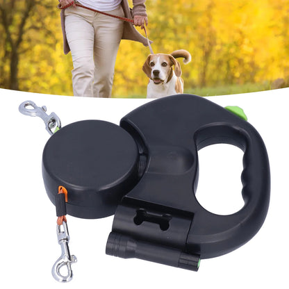 2-in-1 Uittrekbare Hondenriem met Lamp! – Eén riem, twee honden!